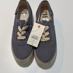 Billabong Blue Canvas Shoes with Cream Laces